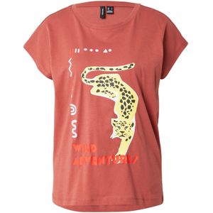 VERO MODA Shirt 'VMCORY AVA'  citroen / kersrood / zwart / wit