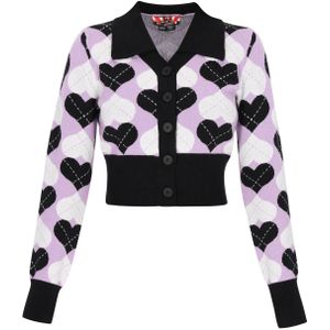 myMo ROCKS Gebreid vest  sering / zwart / wit