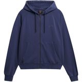 Superdry - Essential Logo Garment Dyed Zip Hoodie - Oversized - Met Rits