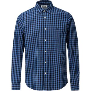 Salsa Jeans - Overhemd - Blauw Gemêleerd/Zwart - Slim Fit - Lange Mouw