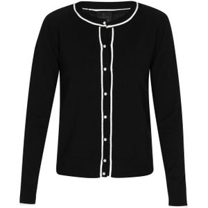 DreiMaster Klassik Gebreid vest 'Classic Look'  zwart / wit