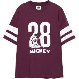 Pull&Bear Shirt 'MICKEY 28'  bourgogne / wit