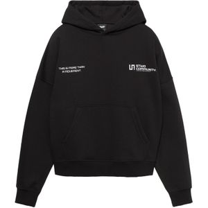 Pull&Bear Sweatshirt 'STWD'  zwart / wit