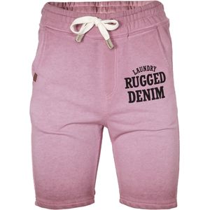 KOROSHI Broek  bordeaux / pastelrood / zwart