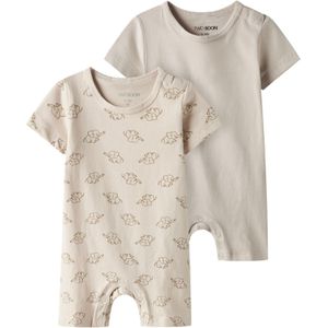 TWO SOON Rompertje/body  beige / sand / lichtgrijs