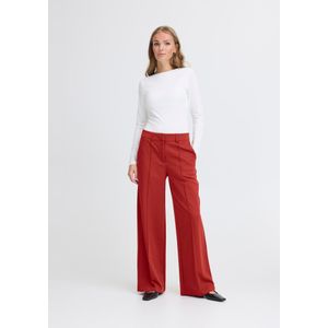 ICHI - IHKate - Pantalon - Rood - Wide Leg - High Waist