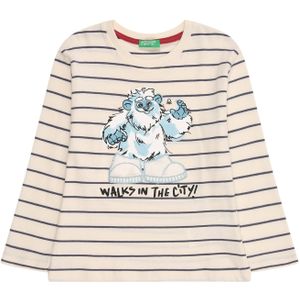 UNITED COLORS OF BENETTON Shirt  beige / blauw / lichtblauw / wit