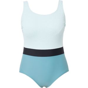 Ulla Popken Badpak  petrol / mintgroen / zwart