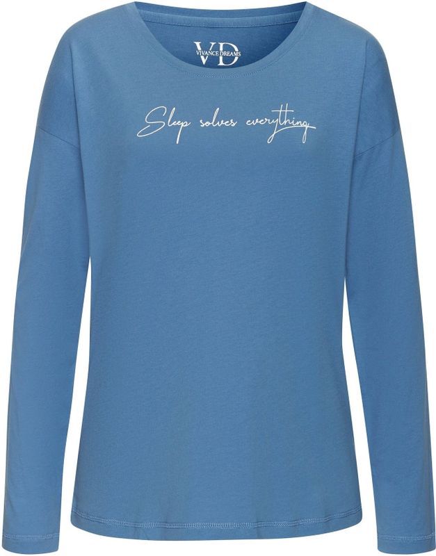 Vivance - Dreams - Longsleeve - Lichtblauw - Met Kleine Frontprint