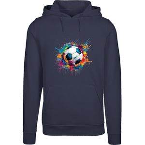 F4NT4STIC Trui 'Bunte Fußball Grafik'  donkerblauw / gemengde kleuren
