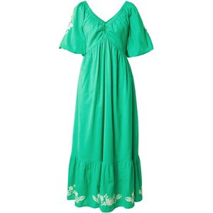 Warehouse Jurk  jade groen / wit