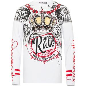 CIPO & BAXX Sweatshirt  rood / zwart / wit