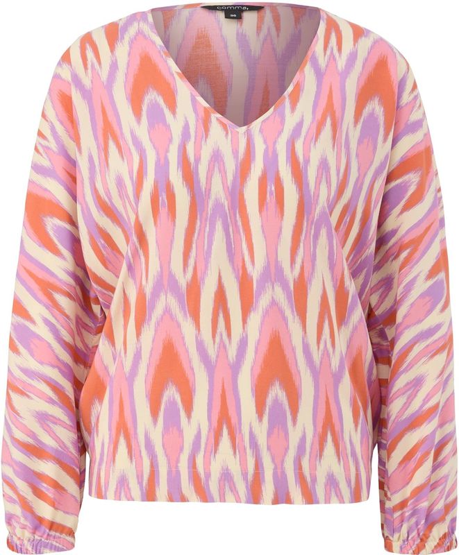 COMMA Blouse  lila / oranje / rosa
