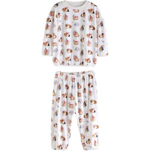 Next - Nachtkledij - Ecru - 2-delig - Fleece - Lang/maxi