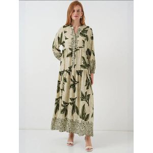 Bigdart Jurk  lichtgroen / donkergroen