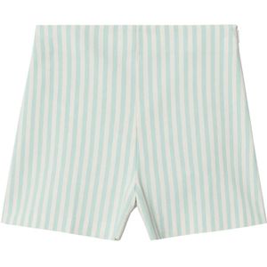 MANGO Broek 'Sorbet'  pastelgroen / wit