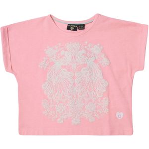 KOROSHI Shirt  rosa / wit