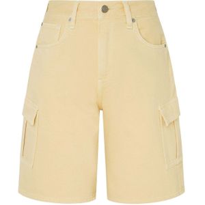 Pepe Jeans - Cargobroek - Geel - Loosefit - High Waist - Knielengte