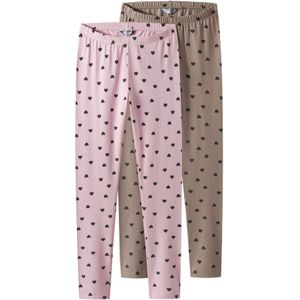 TWO SOON Leggings  olijfgroen / pastelroze / zwart