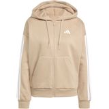 adidas - Hoodie - Zwart - Geborstelde Fleece - Volledige Ritssluiting