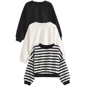 Next Sweatshirt  zwart / wit