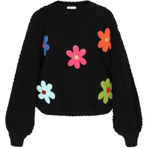 IZIA Oversized trui  blauw / geel / oranje / rood / zwart