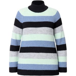 Ulla Popken Trui  blauw / grijs gemêleerd / mintgroen / zwart