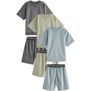 Next - Nachtkledij - Smoky Blue - 2-delig - Katoen - Knielengte