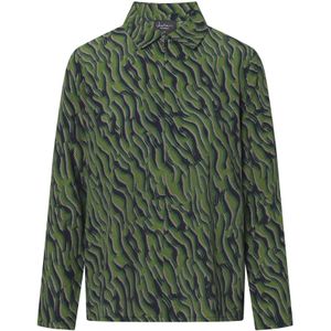 Jascha Stockholm Blouse 'Saskia'  beige / groen / zwart