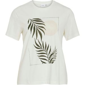 VILA Shirt 'VISybil'  olijfgroen / poederroze / zilver / wit