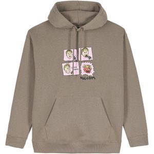Volcom Sweatshirt 'CHOMP CHOMP'  beige / olijfgroen / rosa / rood