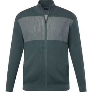 Men Plus Gebreid vest  lichtgrijs / petrol