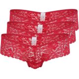 LASCANA - Heupslip - Kant - Set van 3 - Rechthoekig model