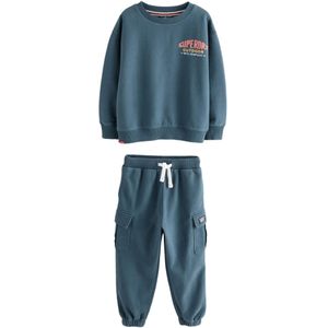 Superdry Joggingpak  duifblauw / oranje / zalm roze