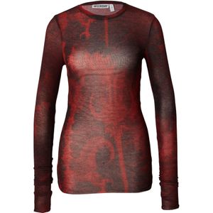 WEEKDAY Shirt 'Nico'  wijnrood / donkerrood