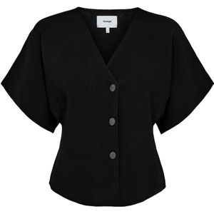 NÜMPH Gebreid vest 'LONNA'  zwart