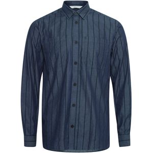 Casual Friday - Overhemd - Navy - Gestreept - Lange Mouw