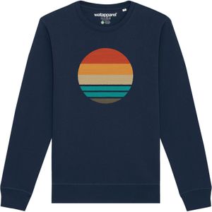 Watapparel Sweatshirt ' Retro Sunset Ocean '  navy / gemengde kleuren