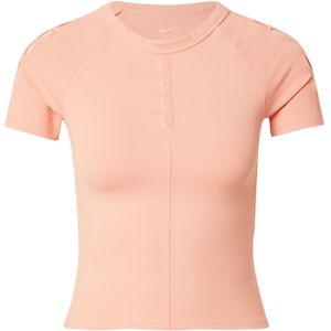Nike - Functioneel Shirt - Zalm Roze - Kwartmouw - Slanke Pasvorm
