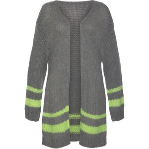 VIVANCE Gebreid vest  basaltgrijs / appel