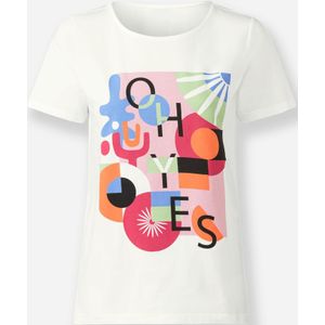 heine Shirt  lichtgroen / oranje / rosa / wit