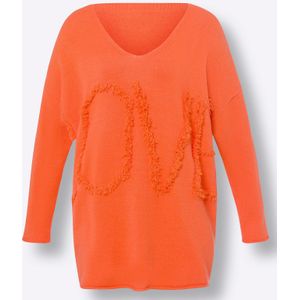 Gebreide Trui - Oranje - 45% Viscose 35% Polyamide 20% Polyester