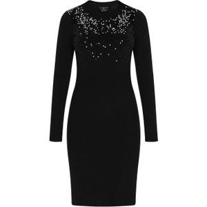 faina Gebreide jurk  zwart