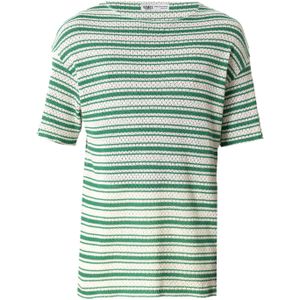 VAMOS CLO Shirt 'Colorado Springs'  donkergroen / wit