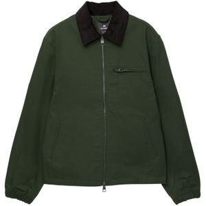 Pull&Bear Tussenjas  donkerbruin / donkergroen