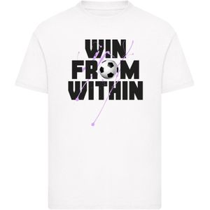F4NT4STIC Shirt 'Win From Within Soccer Splash Lilac'  zwart / wit