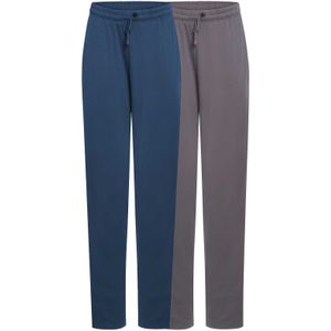 Dagi - Pyjamabroek - Indigo/Grijs - 2 Pack - Katoen - Lang