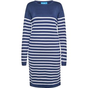 SANIKA Gebreide jurk  marine / wit