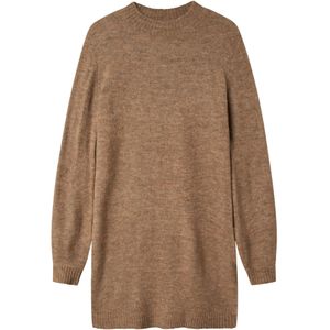 Jerseyjurken - Relaxed Fit Jurk - Lange Mouwen - Ronde Hals - Kort - Geribde Manchetten