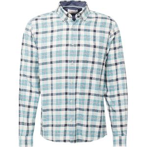 S.Oliver Geruit Regular Fit Overhemd Wit